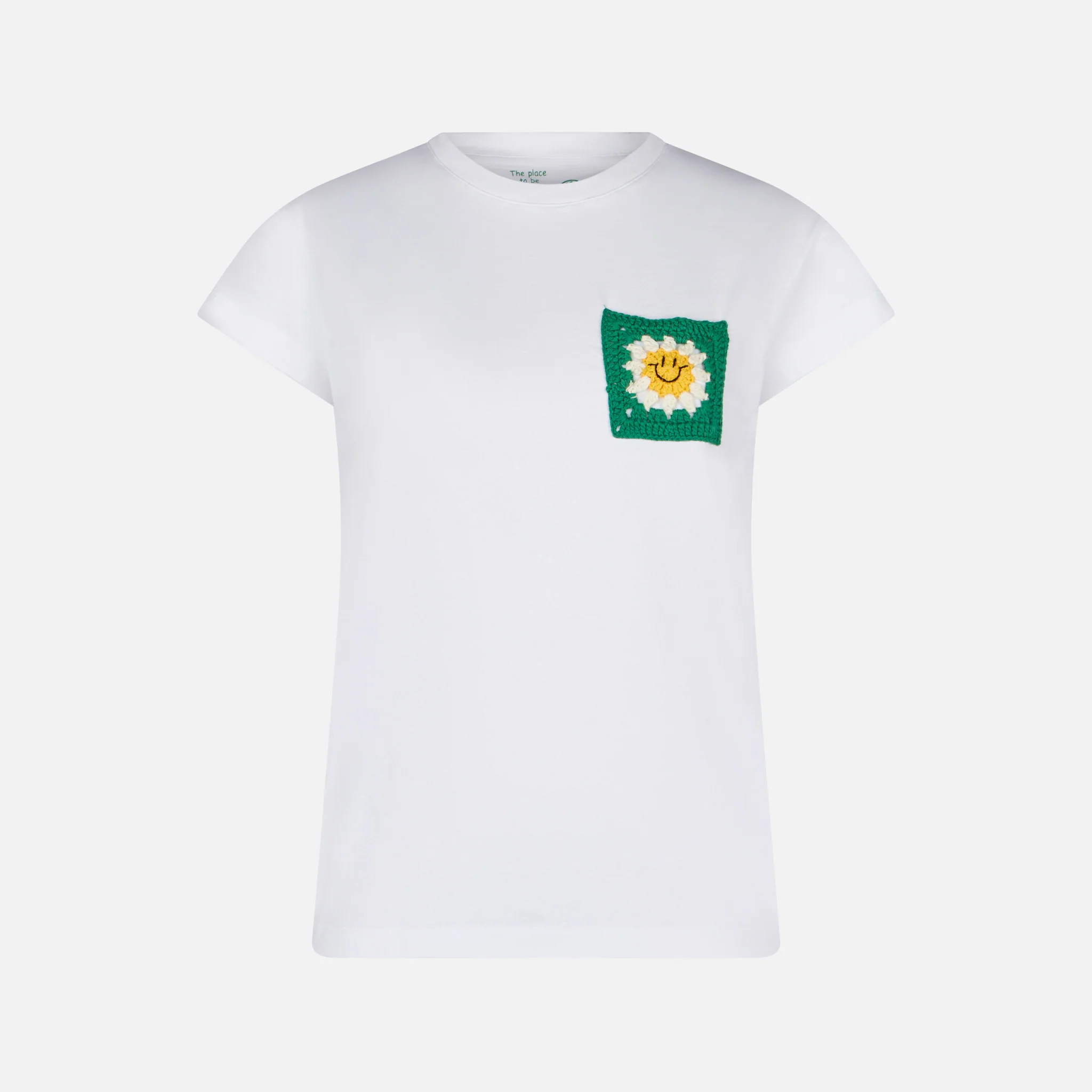 Dames katoenen T-shirt met zakje