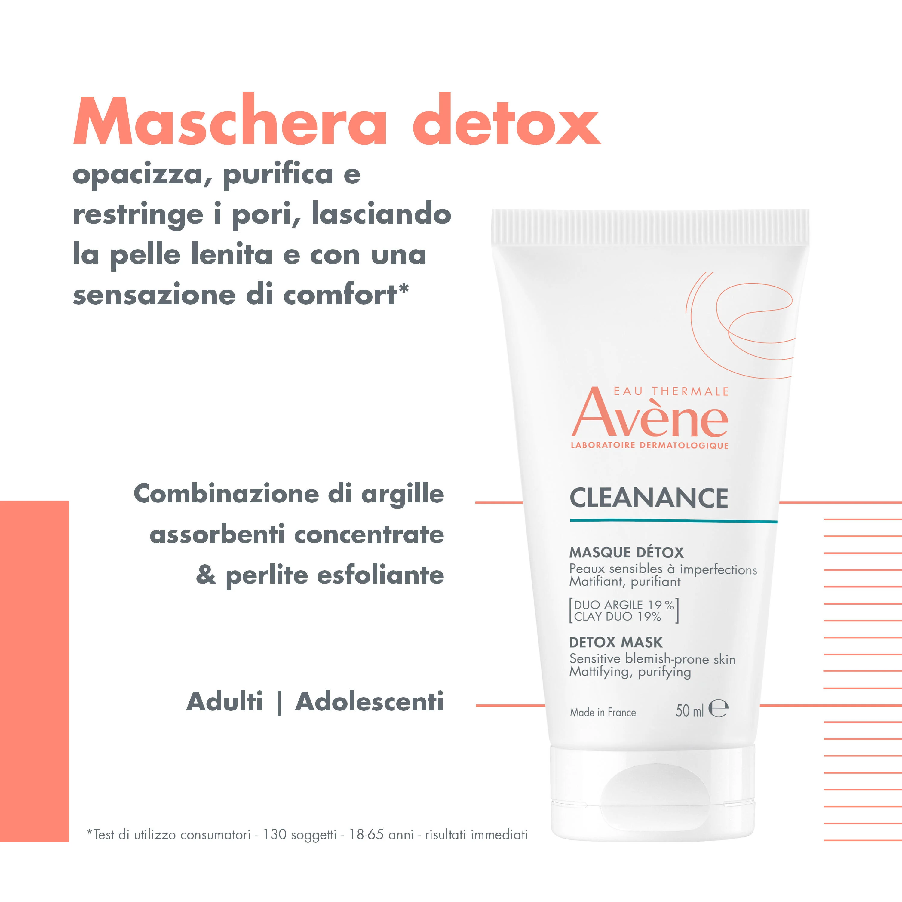 Cleanance Maschera Detox - Maschera Purificante viso, Trattamento detossinante