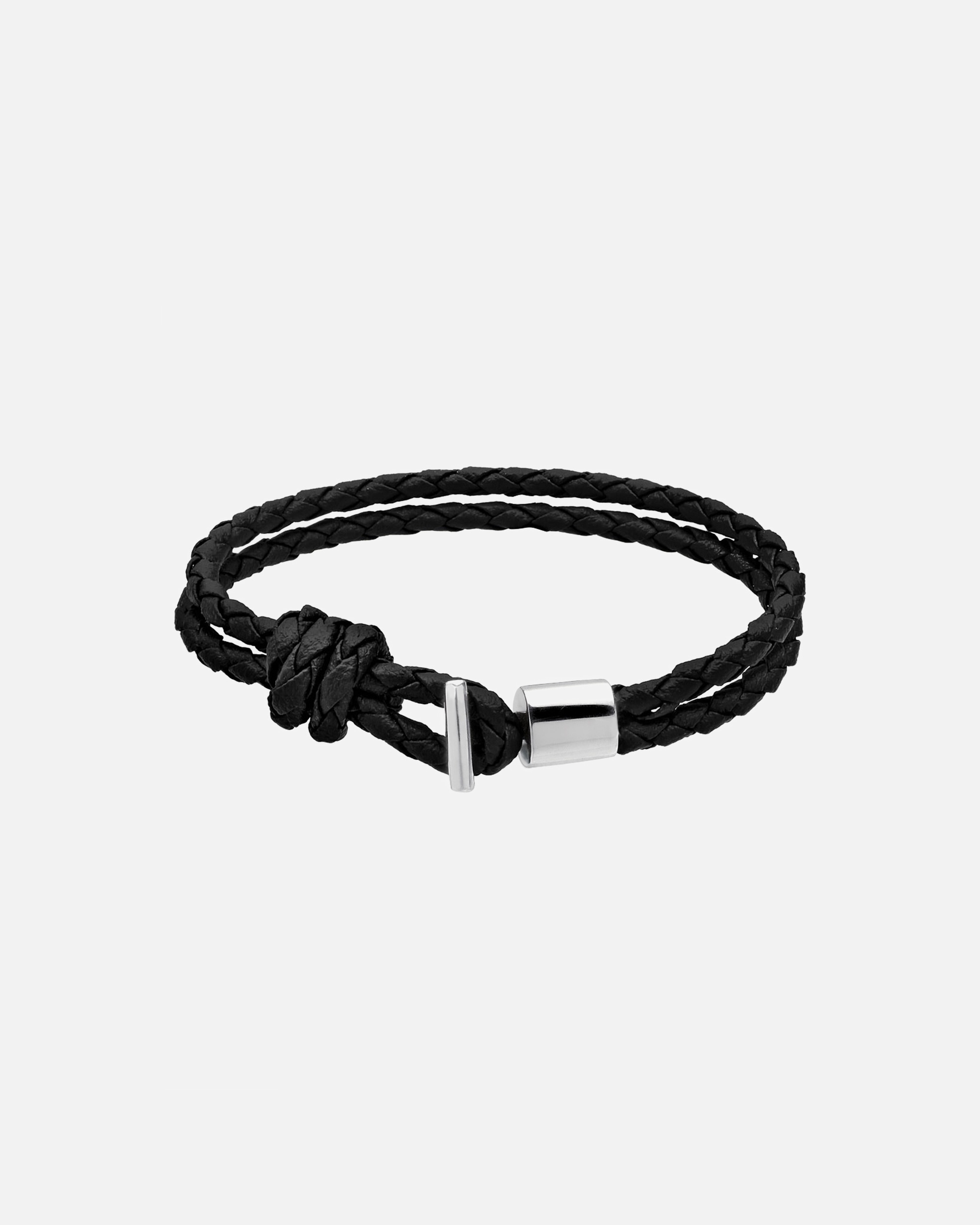 KUZZOI Pendant Cuir Velours Bracelet Homme - (925/1000) Argent