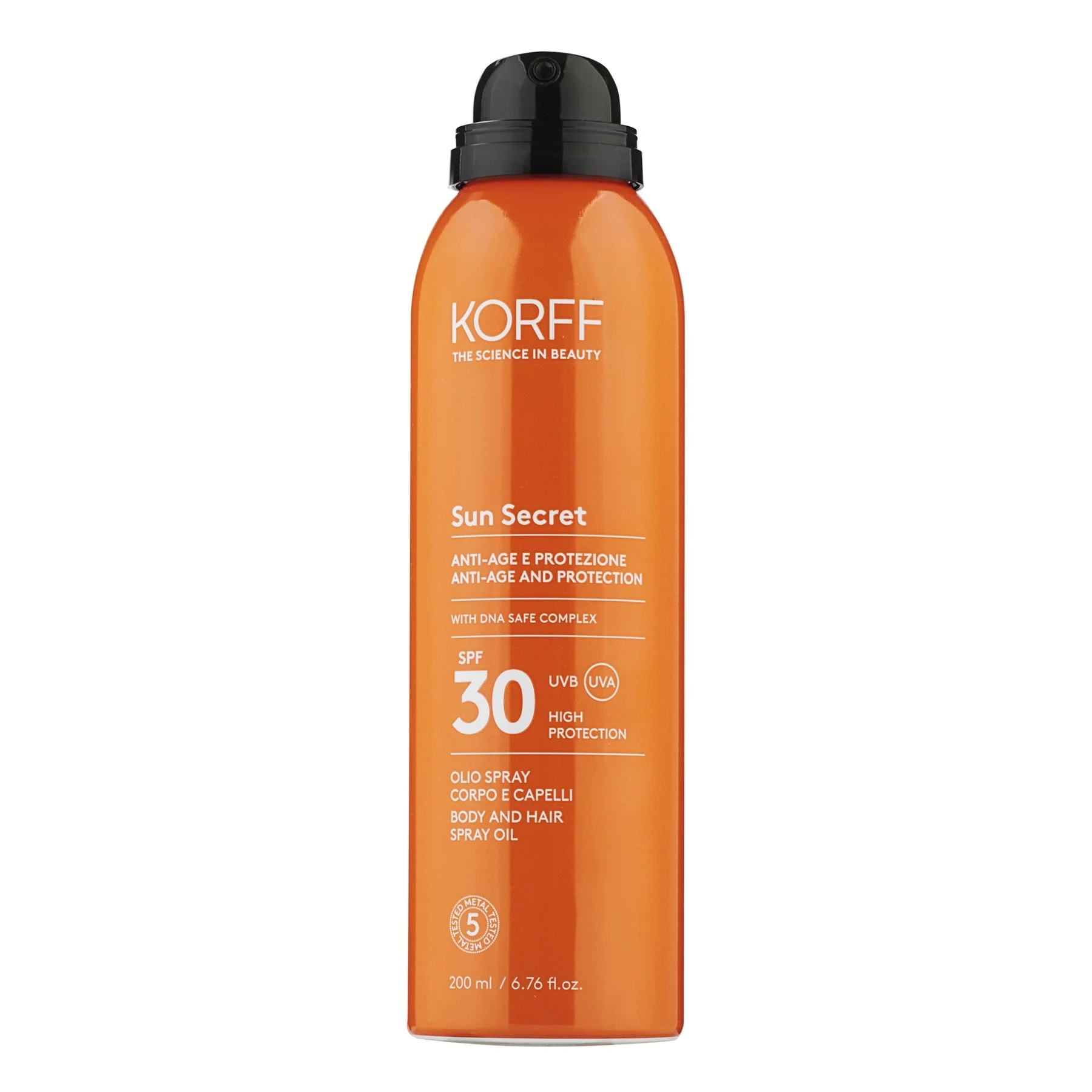 Sun Care Sun Secret Olio Spray Corpo e Capelli SPF30 - Olio solare corpo alta prot., Trattamento Protezione Solare Capelli