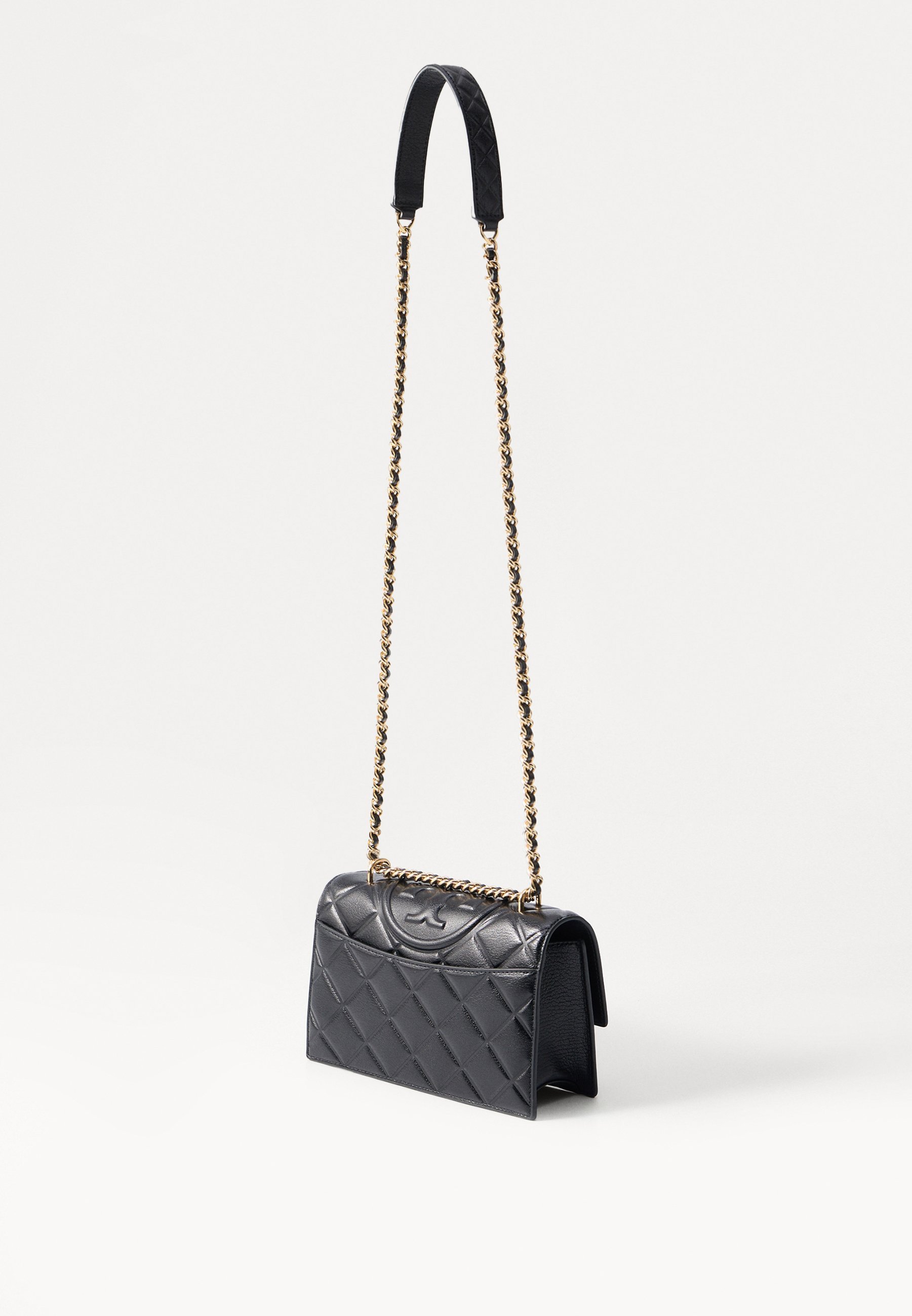 Tory Burch FLEMING SMALL CONVERTIBLE - Geantă crossbody - neagră