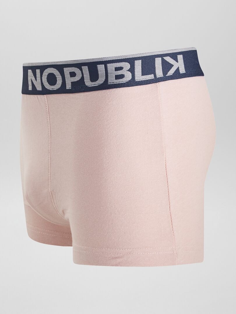 Set van 3 'No Publik' boxershorts - ROZE