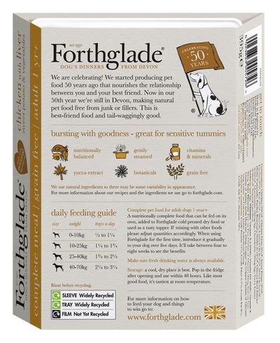 Forthglade Alleinfuttermittel getreidefrei für ausgewachsene Hunde - Geflügelverpackung