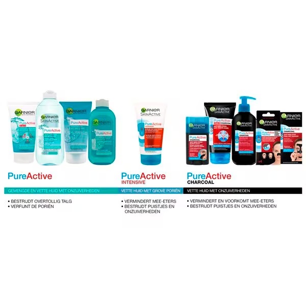 Garnier SkinActive Pure Active gel za čišćenje protiv mitesera 150 ml - Za kombinovanu i masnu kožu