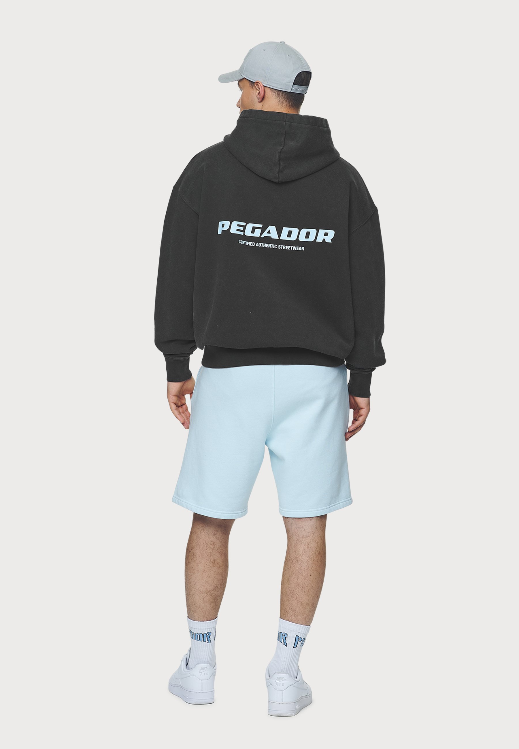 Sweat à capuche Pegador COLNE LOGO - Noir délavé
