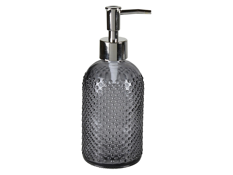 Dozownik do mydła szklany Dotti 400 ml szary