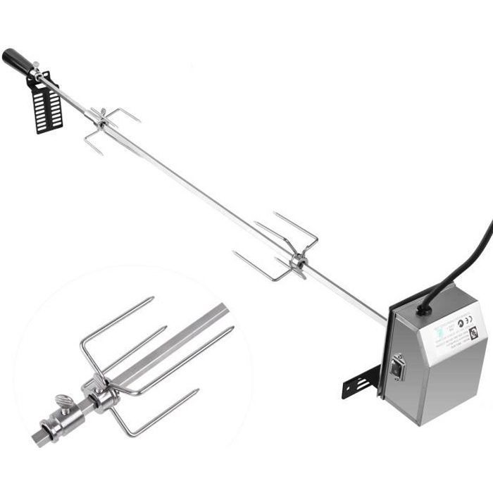 MVPOWER Stainless Steel BBQ Rotisserie - Automatic Rotating 107cm - 4W 220-240V 50Hz