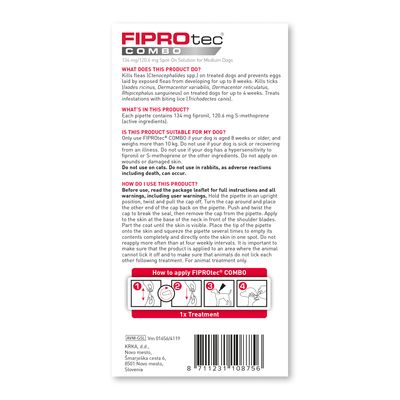 beaphar FIPROtec® COMBO Loppe- og flåtmiddel spot-on til hunde - M (10-20 kg)