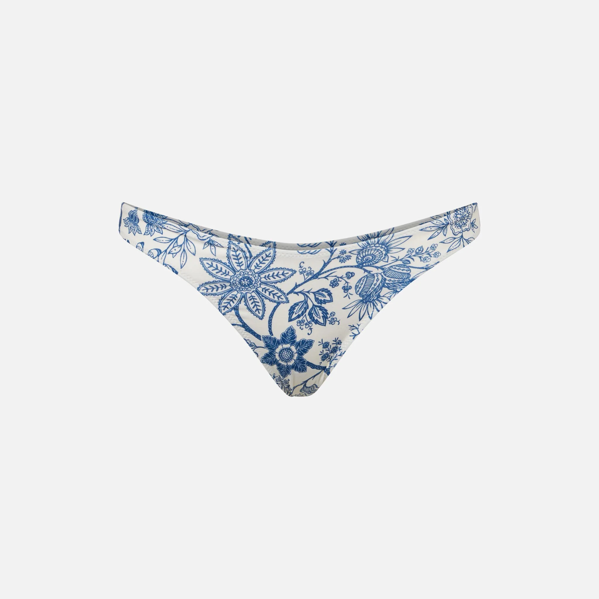 Dameszwembroekje met hoge taille en bloemenprint