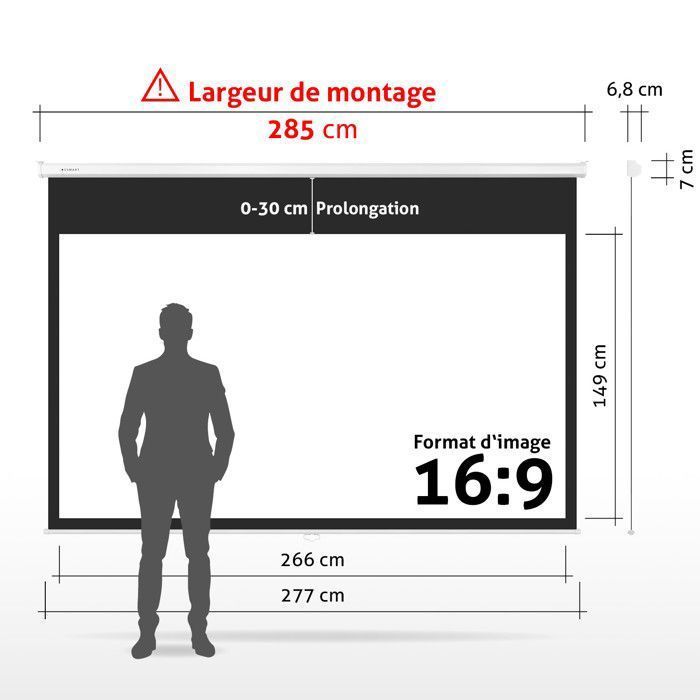 Tenda a rullo professionale ESMART MIROLO in tessuto 266 x 149 cm (120