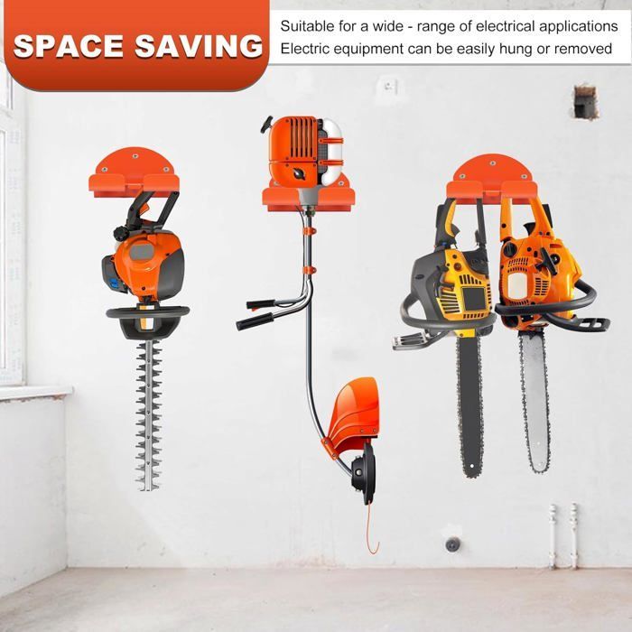 Soporte de herramientas de pared ZGEER - 2 piezas - Acero inoxidable - Capacidad de carga de hasta 136 kg (300 lbs) - Montaje en pared