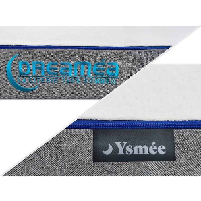 Cama eléctrica de relajación con base de láminas y colchón de espuma viscoelástica - 2 x 80 x 200 cm - Negra - HESIODE III de YSMÉE