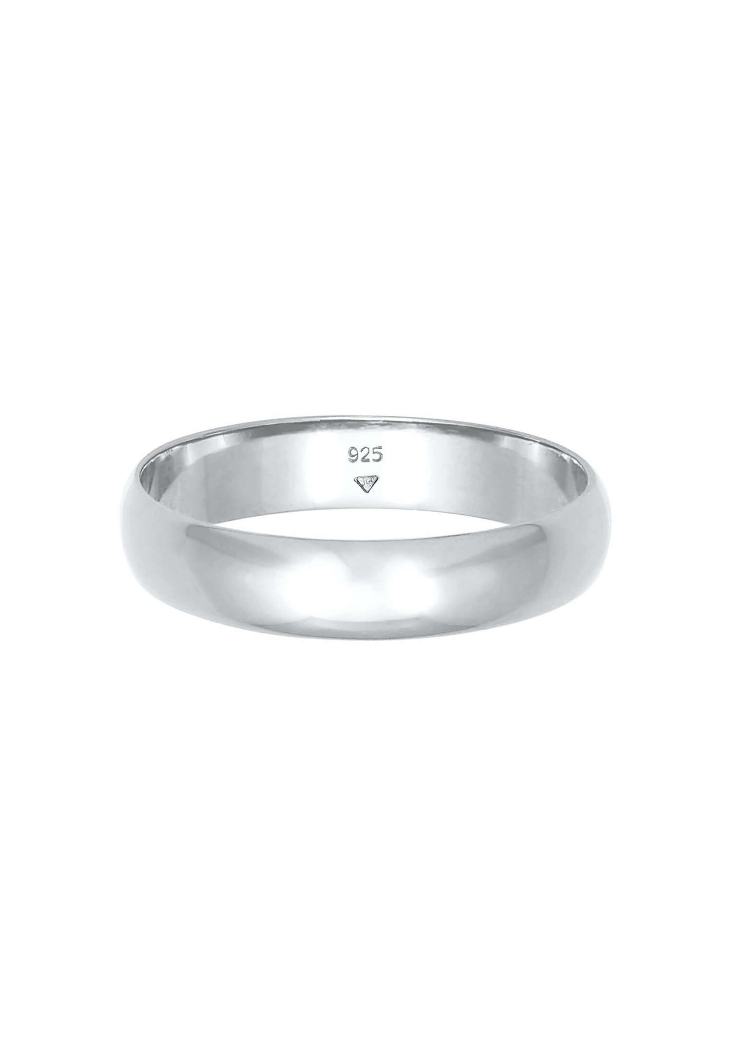 Elli Femmes Bande Simple Classique en Argent Sterling 925