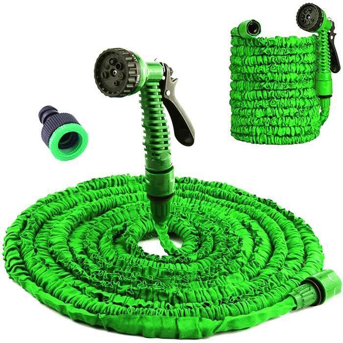 Manguera de jardín - Extensible - 30 m - Pistola pulverizadora de 7 modos - Ligera y fácil de manejar