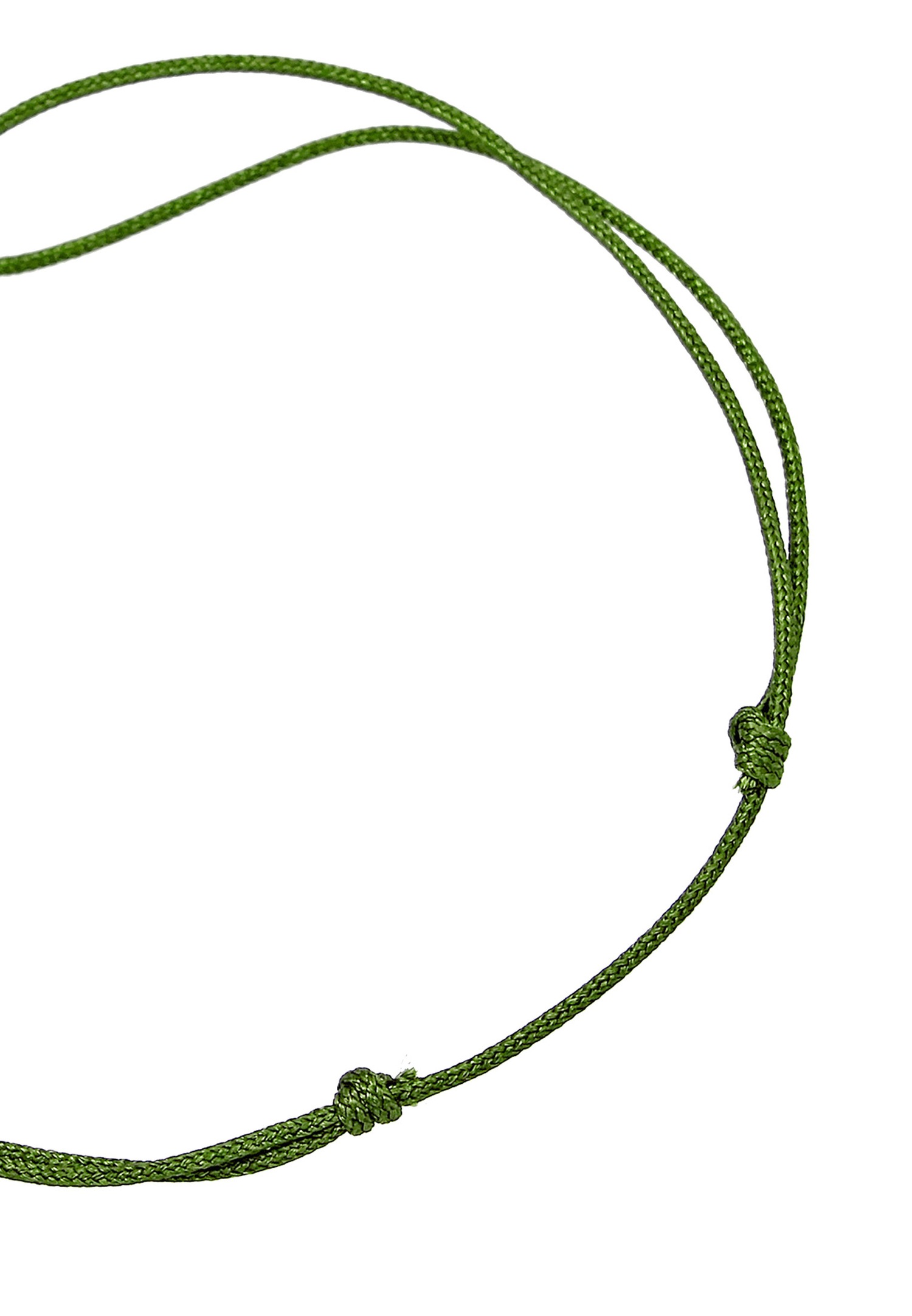 Elli Dames avec un Ruban de Nylon Vert au Symbole du Trèfle en Argent Sterling 925