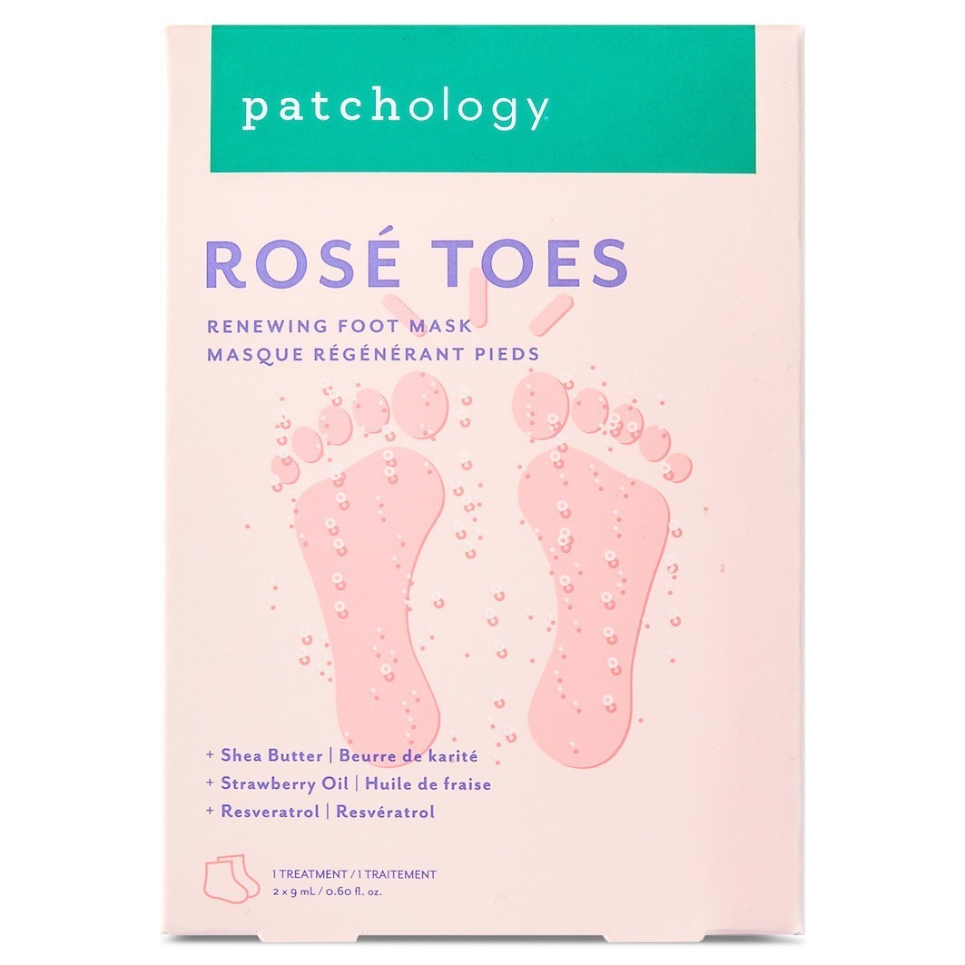 Patchology njega ruku i stopala Rosé Toes obnavljajuća maska za stopala - 1 par