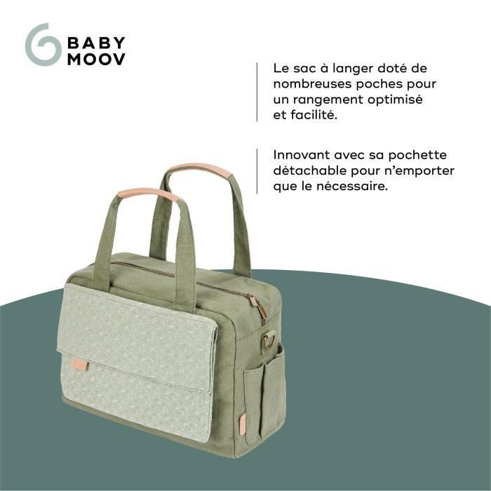 Bolso cambiador Babymoov Day to Day - Moderno y funcional, capacidad de 23 L, múltiples bolsillos, 6 accesorios incluidos, diseño abstracto.