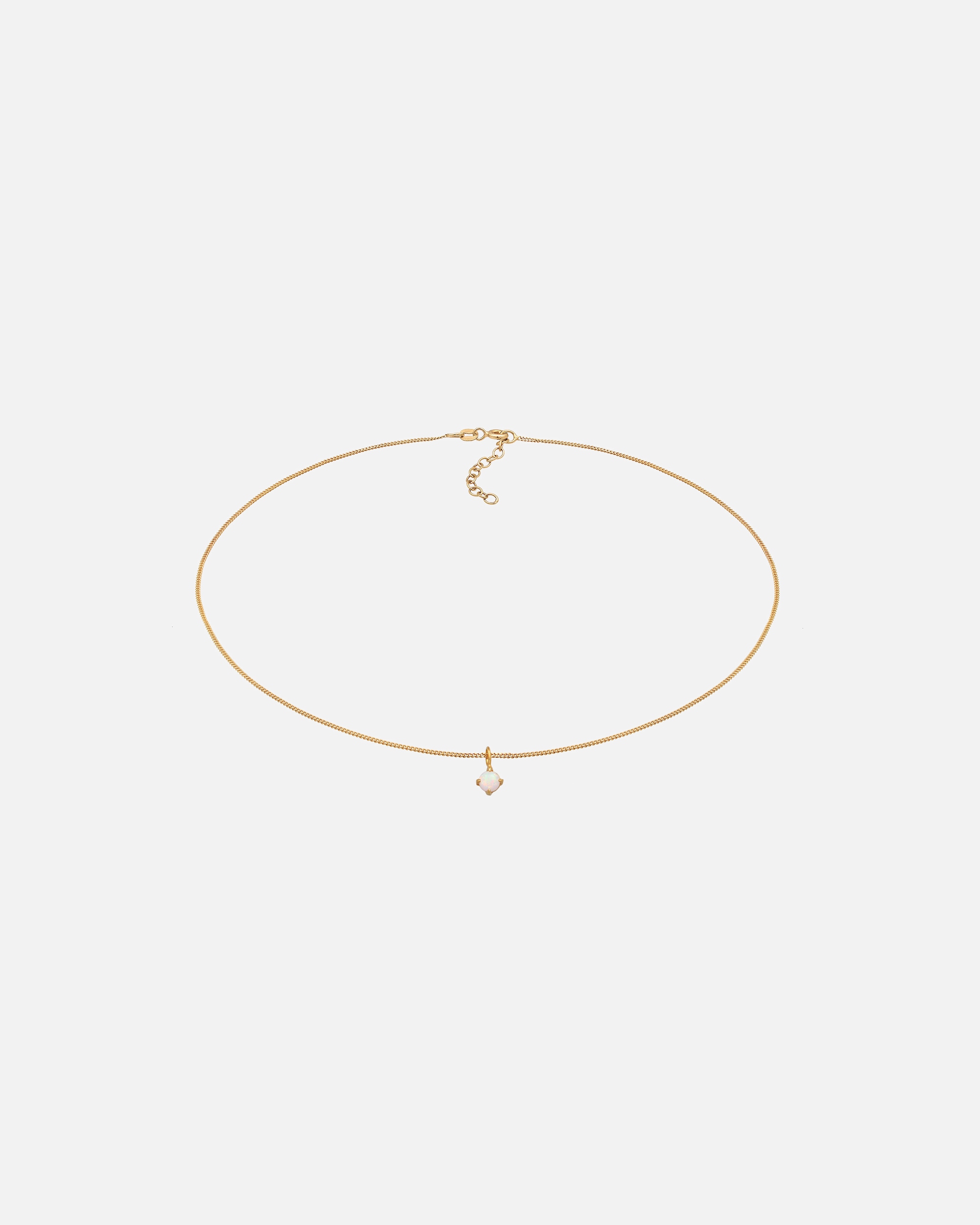 Elli Femmes Choker Solitaire Pendentif Simple avec Synth. Opale en argent sterling 925 plaqué or