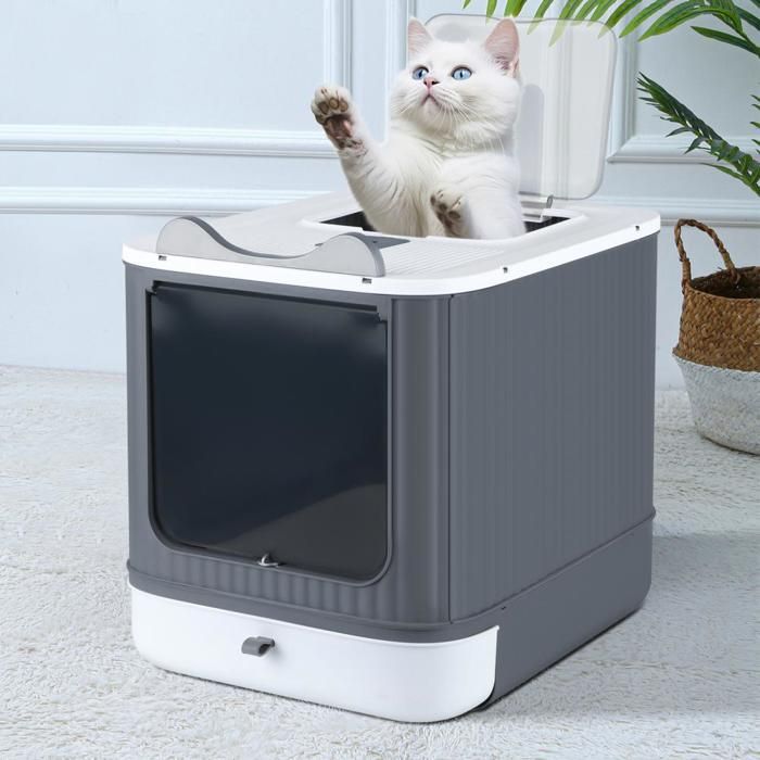 MIPAN. Arenero cerrado - Casita para gatos - Con pala - 44,5 x 36,5 x 34,5 cm - Estilo 1