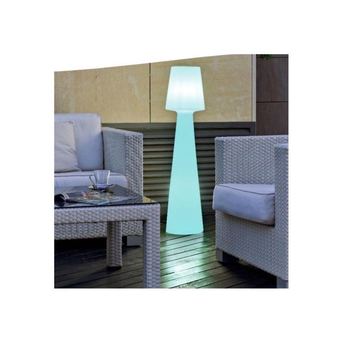 Lampadaire extérieur LED multicolore sans fil en polyéthylène Lola multicolore,blanc