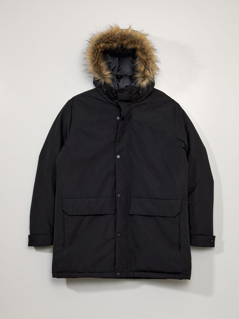 Parka 'Produkt' com Capuz - Preta