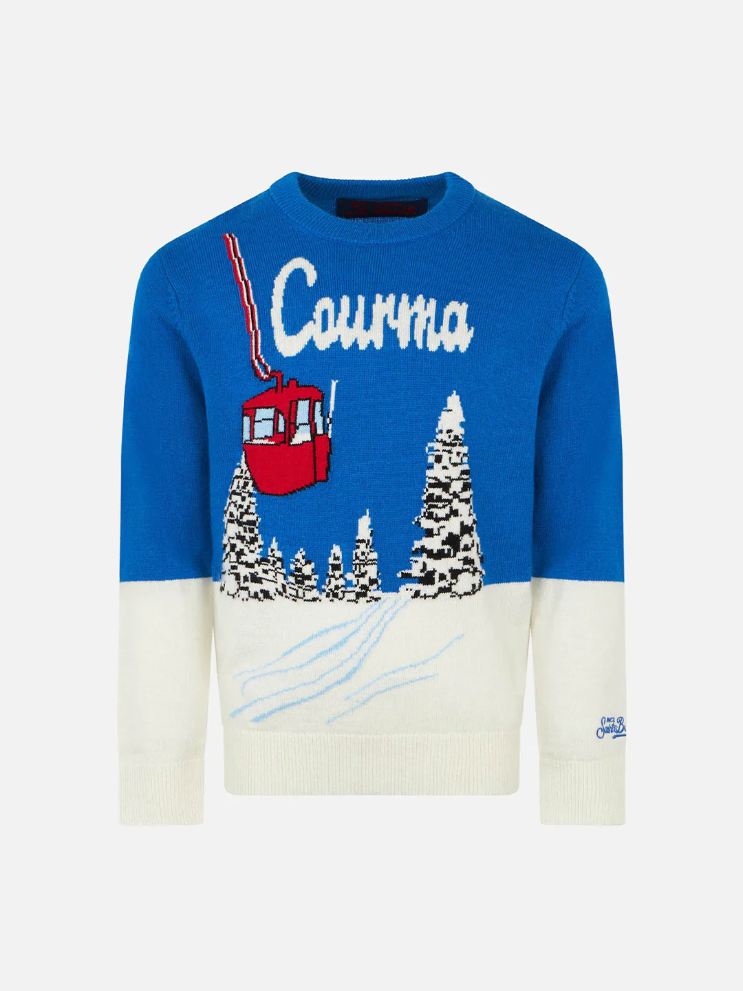 Courmayeur trui voor kinderen met jacquardprint