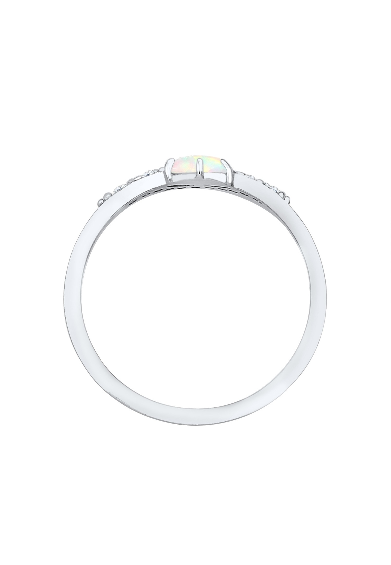 Elli Femmes Vintage avec zirconium Marquise Opale en argent sterling 925