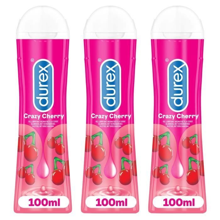 Paquete de 3 geles lubricantes comestibles Crazy Cherry de 100 ml