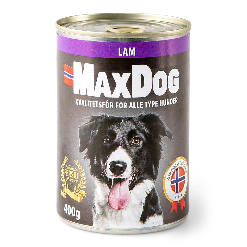 Croquettes pour chien MaxDog 400 g agneau MaxDog