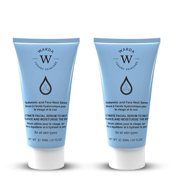 WARDA Sérum facial y para el cuello con ácido hialurónico 30 ml x 2