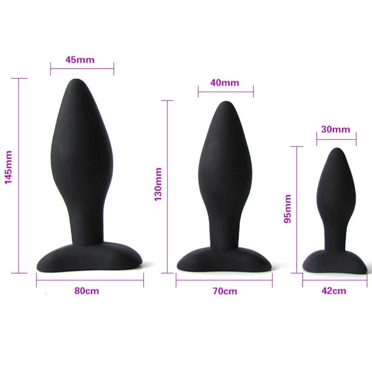 Intima Loveball Dreifach-Buttplug-Set – Negro