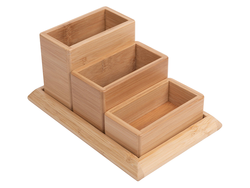 Organizer bambusowy z 3 przegródkami Kyoto