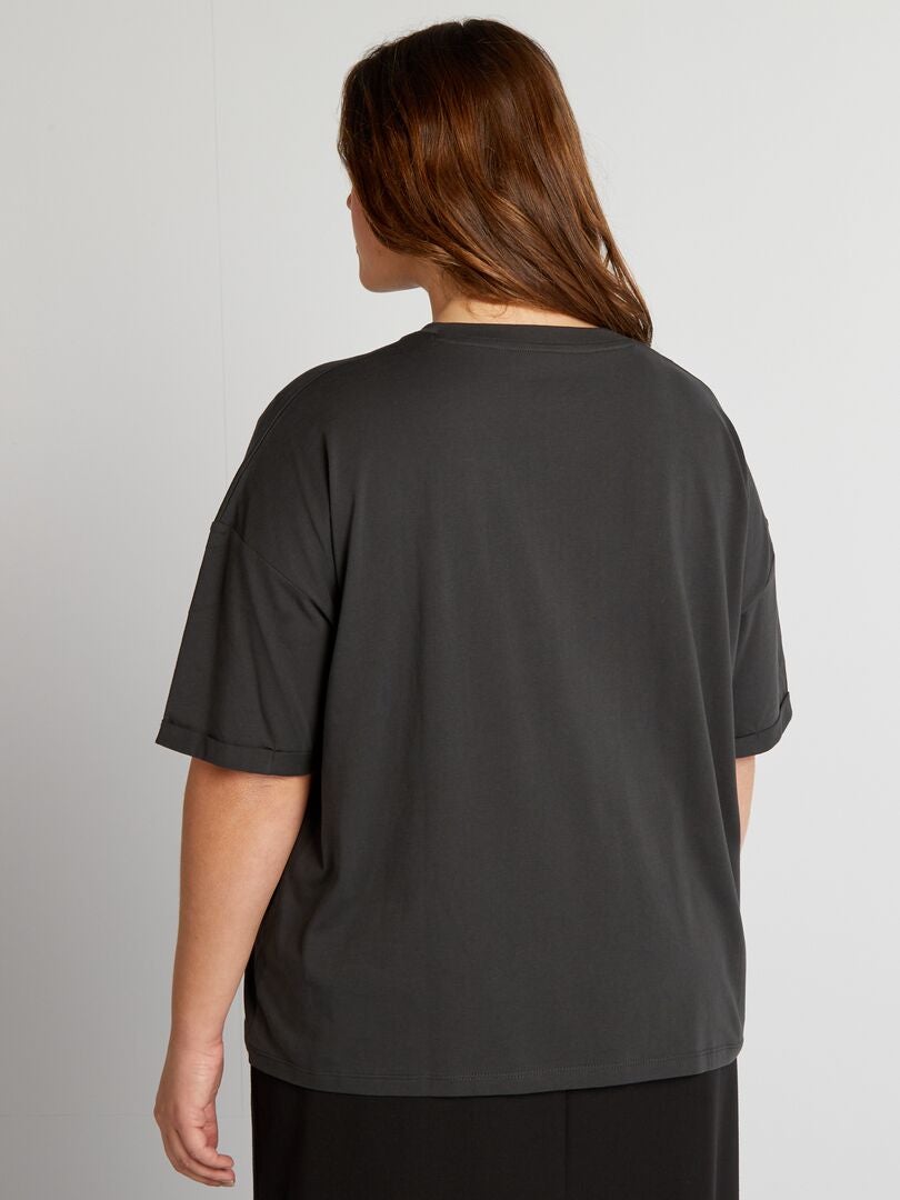 Camiseta estampada de AC/DC - NEGRA