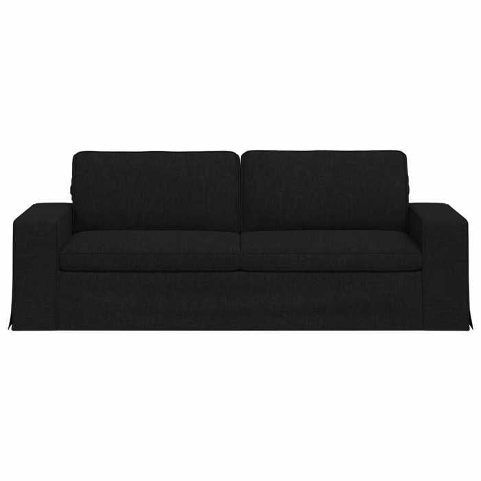 Sofá negro de metal de 222 x 80 x 82 cm.