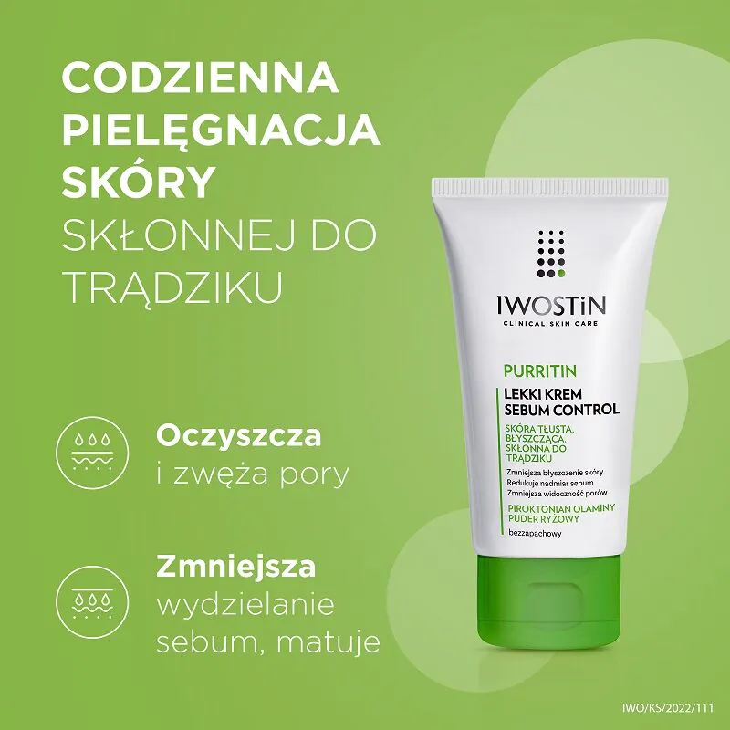 Iwostin Purritin Lekki Krem Sebum Control