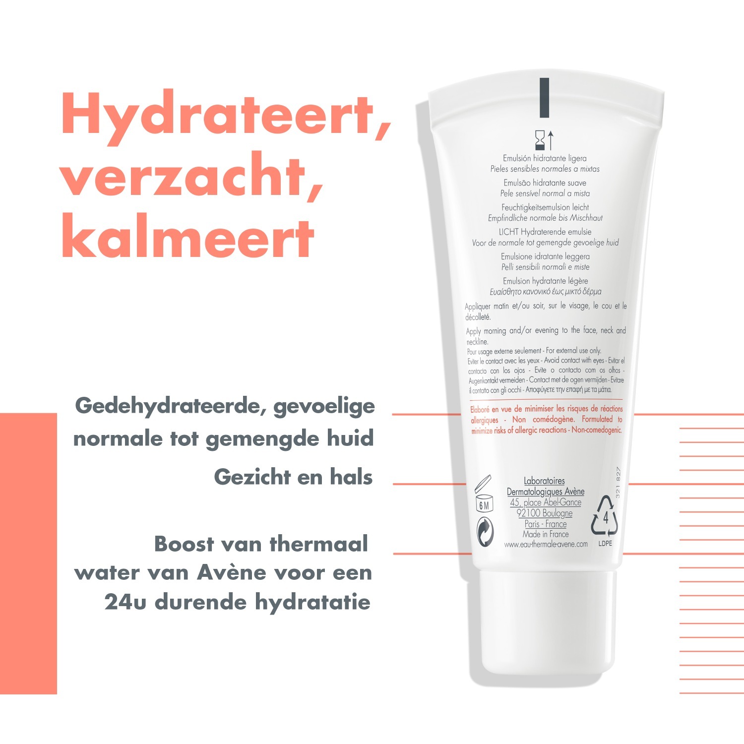 „Avène Hydrance“ UV šviesos veido emulsija – 40 ml