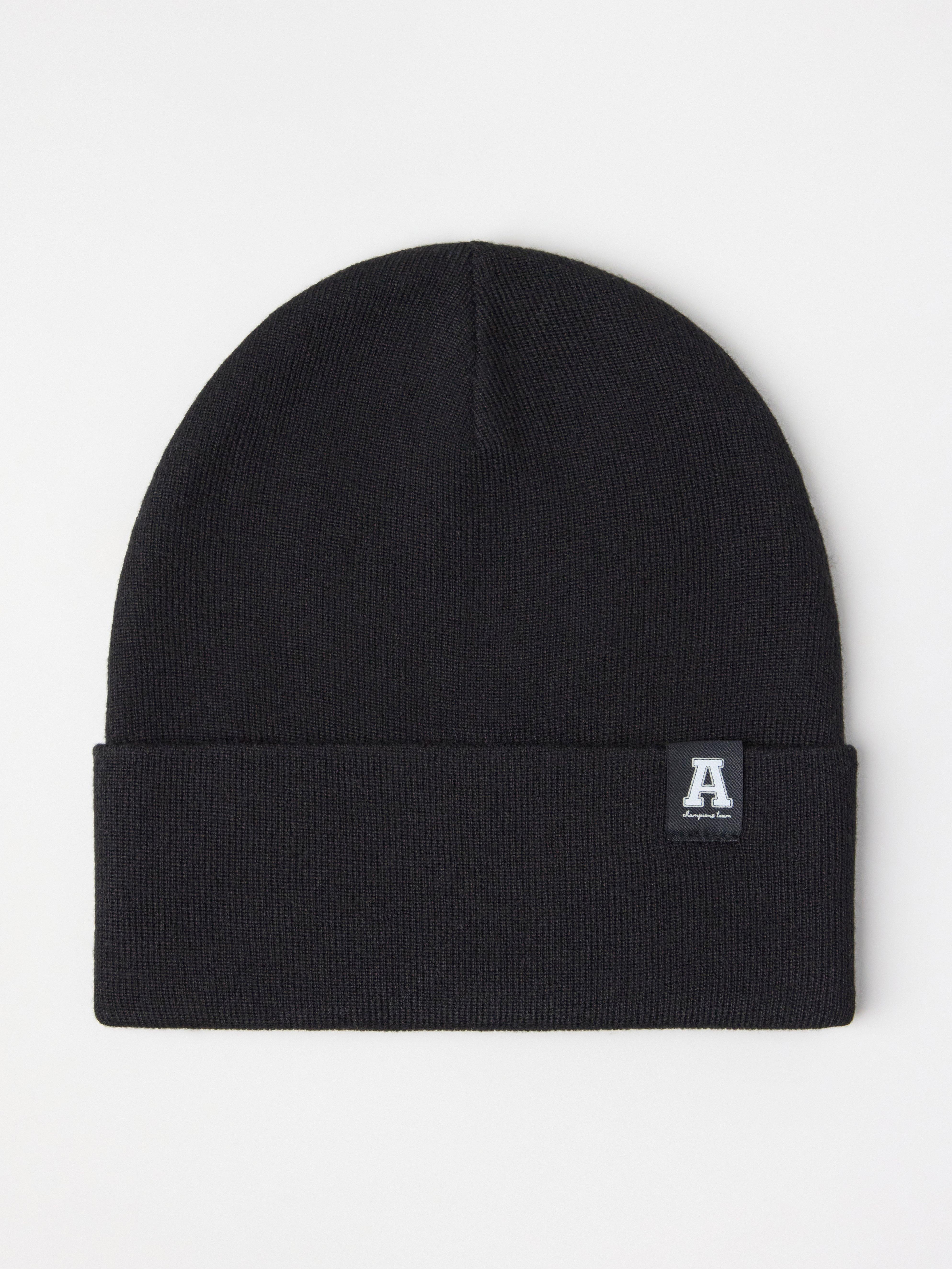 Bonnet tricoté noir