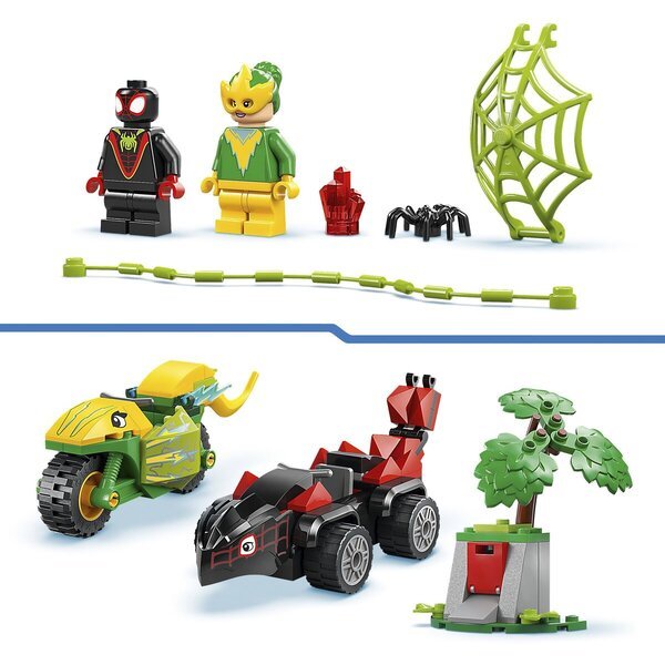 LEGO Spidey 11198 Vrtenje in elektro lov z dinozavrskimi vozili
