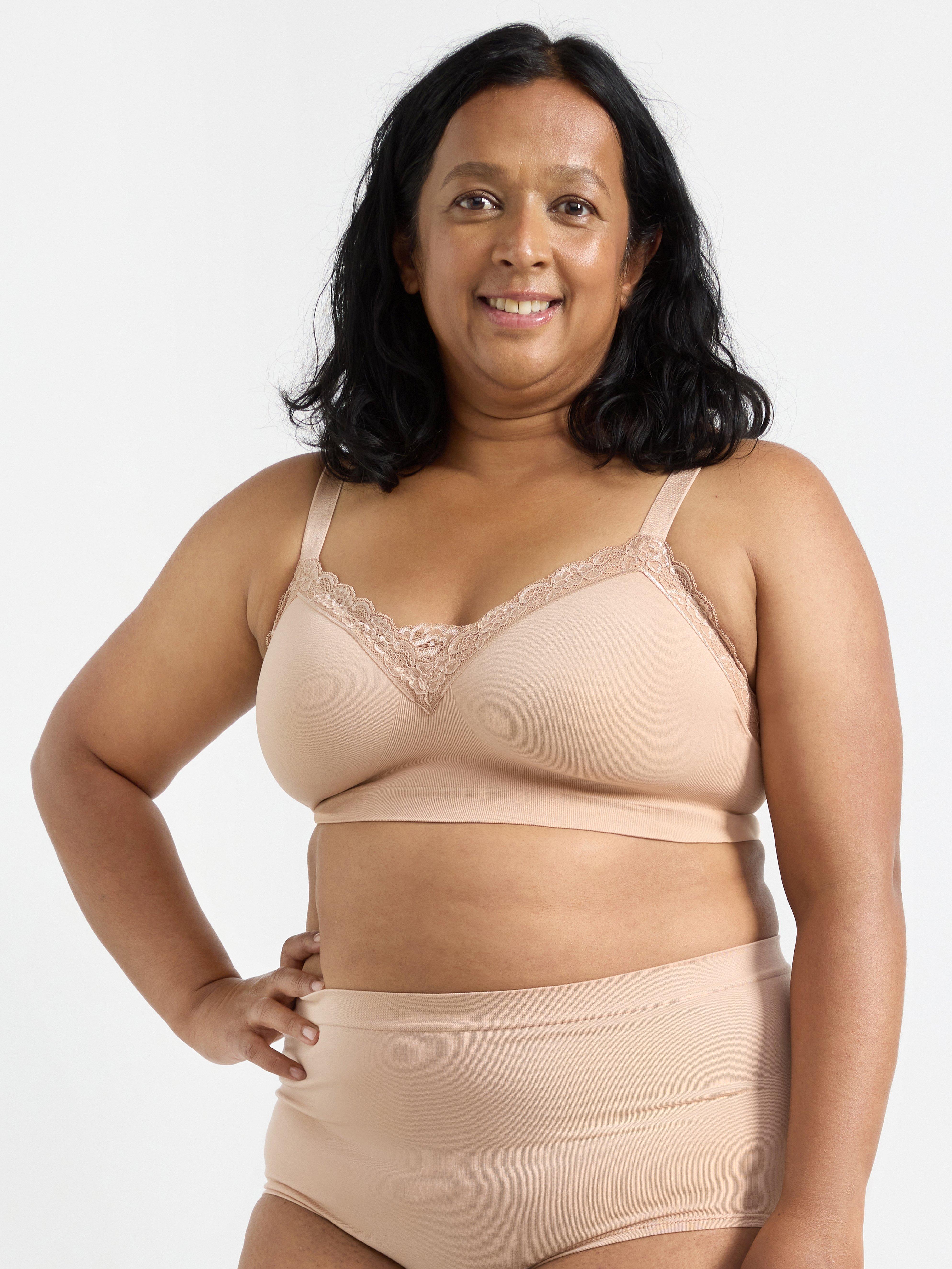 Bygellös protese-bh Beige