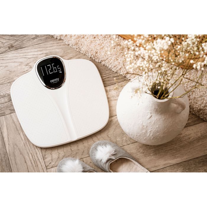 High-Precision Digital Bathroom Scale 180 kg, LCD Display, Automatic Shut-Off, Briebe SC1125W, White