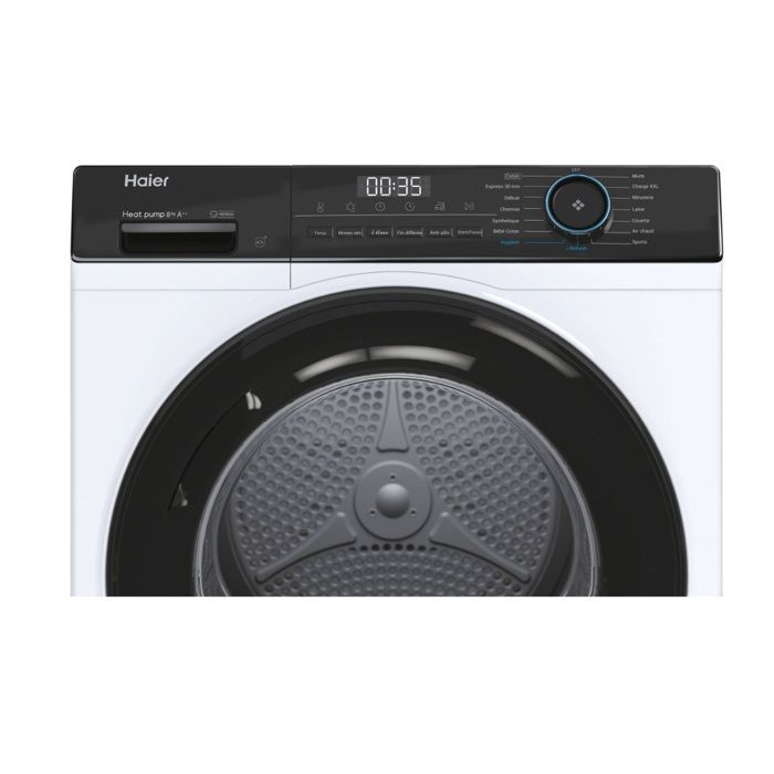 Sèche-linge - HAIER - HD80-A2939E-FR - Pompe à chaleur - 8 kg - Classe A++ - 66 dB