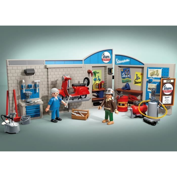 PLAYMOBIL 71620 Vespa-Garage, Retro-Stil, 1960er Jahre, 88 Teile, Erwachsene, Oldtimer
