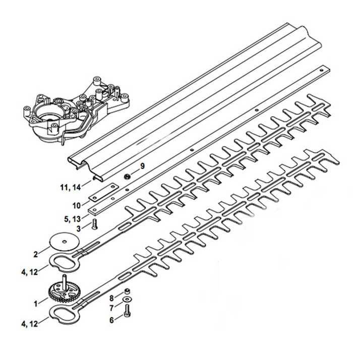 2 lames bilatérales de taille-haie Stihl HS45, coupe 450 mm