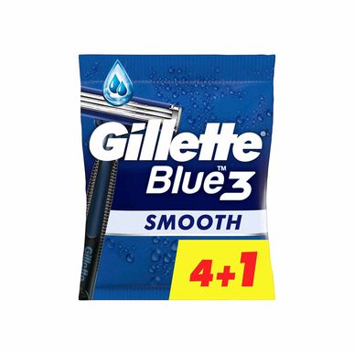 Gillette Kertakäyttöiset Partahöylän Terät Siniset 3 Sileää 5 Terää