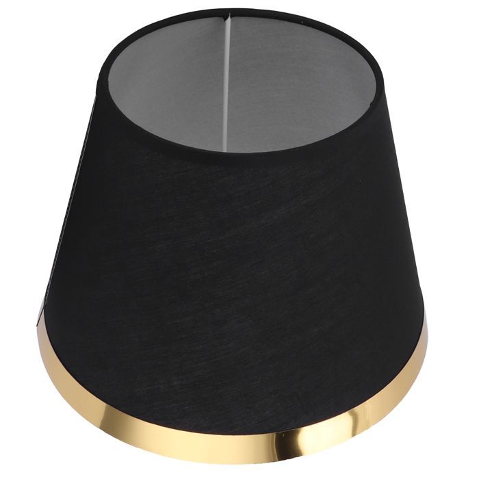 Vvikizy Abat-jour E27 Abat-jour en Tissu Abat-jour Moderne Style Européen pour E27 Lampe de Table Lampadaire deco vendu PX125 noir