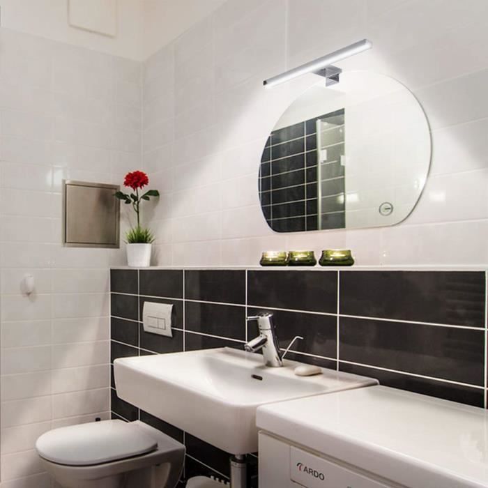 Aplique de pared TEMPSA - Luz de espejo 30 cm 600 lúmenes - Blanco 4000 K - Resistente al agua IP44