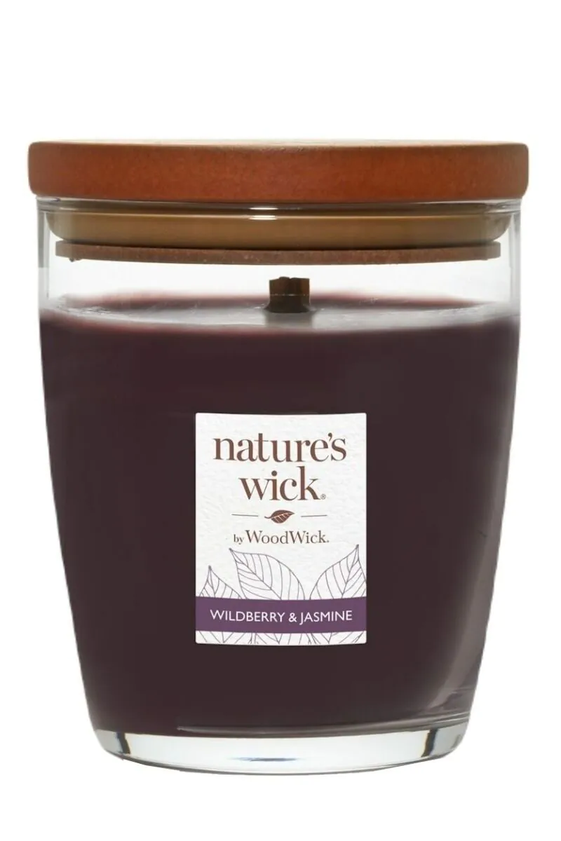 Woodwick Świeca zapachowa Średnia Wildberry & Jasmine