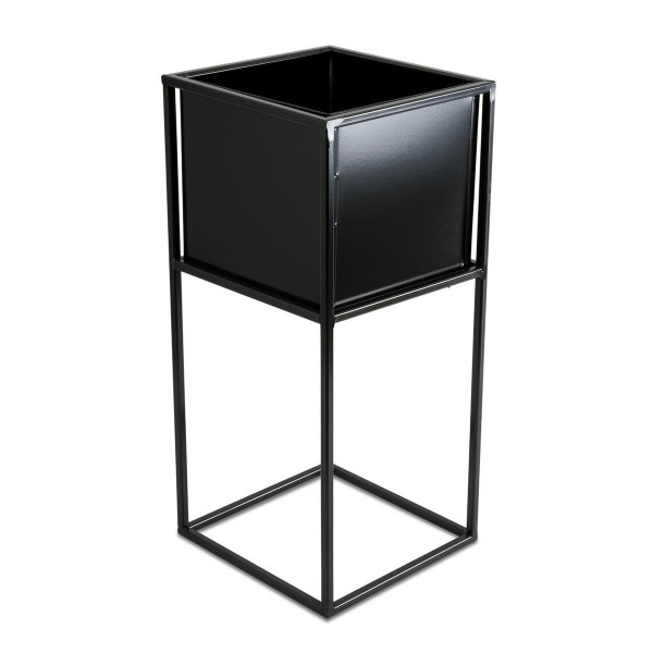 Nowoczesny kwietnik stojak czarny 50 cm LOFT