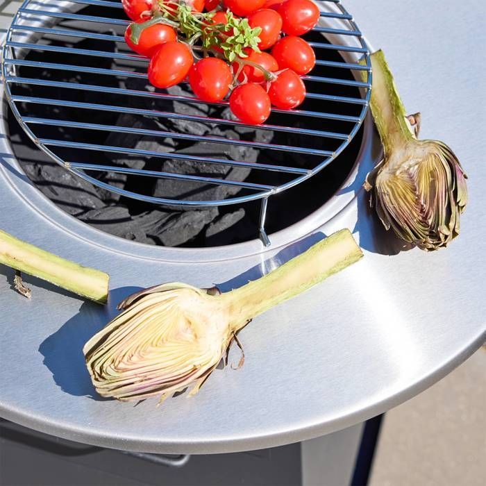 IZALCO barbecue vuurkorf met een diameter van 59 cm en opbergruimte