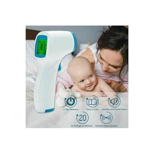 thermomètre professionnel médical frontal sans contact haute précision infrarouge adulte, bébé avec alerte fièvre et auriculaire